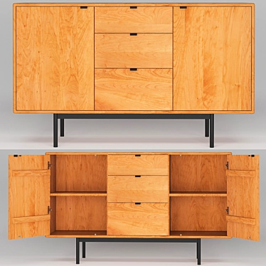 Hensley Storage Cabinets - Versatile and Stylish 3D model image 1 