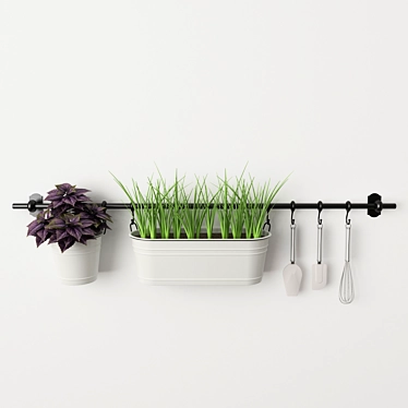  Green Ikea Rails: Stylish and Versatile 3D model image 1 