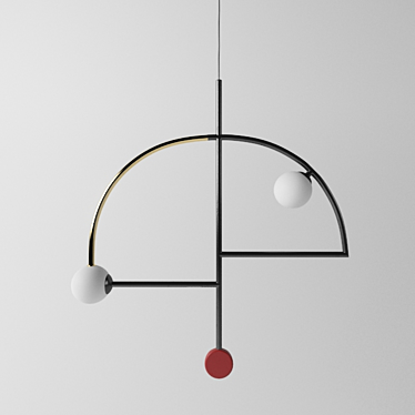 Helio II Pendant Light 3D model image 1 