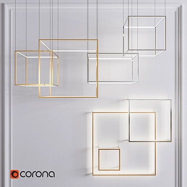 Luxury Aromas Cube Pendant & Wall Lights 3D model image 1 