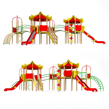 Interactive Children's Game Complex 3D model image 1 