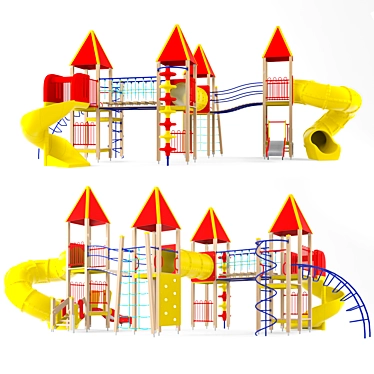 PolyKids Playground Set 3D model image 1 