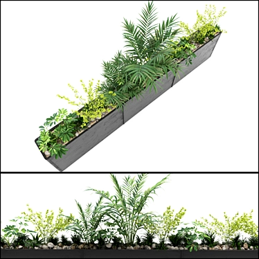 Sleek JC Long Planter 3D model image 1 