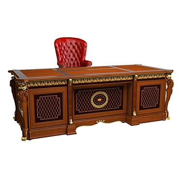 Master Collection: Arca Presidential Desk & Armchair 3D model image 1 