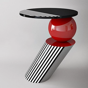  Tipsy Table: A Quirky Companion 3D model image 1 