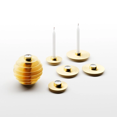 Sphere Candle Holders by NOOM 3D model image 1 