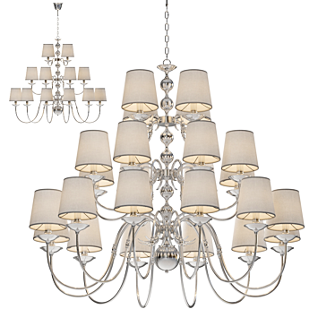 Luxurious Newport Chandelier - 21012+8+4/C 3D model image 1 