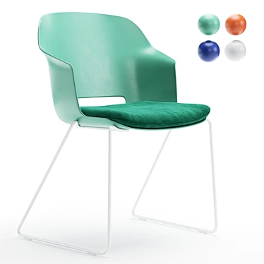 CLOP Chair: Sleek Sled Base Design 3D model image 1 