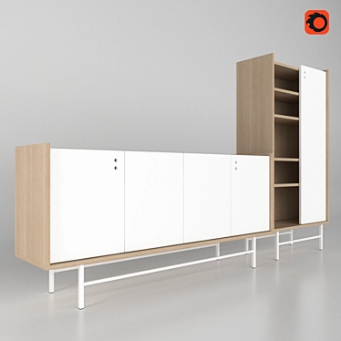 La Forma (ex Julia Grup) 1 - Comodo & Shelf Set 3D model image 1 