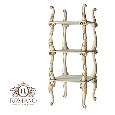 Olivia Mini Square Shelf: Handcrafted Decor by Romano Home 3D model image 1 