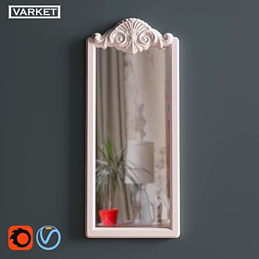 OM Mirror Varket Corona №4: Elegant Interior Mirror 3D model image 1 