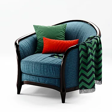 Vintage Style Armchair by Altavilla - Novecento 3D model image 1 