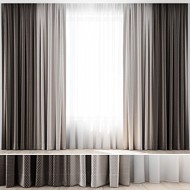 Elegant Curtain Set 3D model image 1 