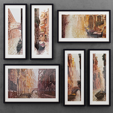 Venice Cityscape Art Set 3D model image 1 