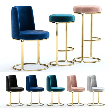 West Elm Cora Chairs: Detailed 3D Models 3D model image 1 