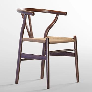 Scandinavian Style Wishbone Chair 3D model image 1 