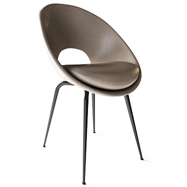 Modern Orb Leather Chair: Silhouette Set 3D model image 1 