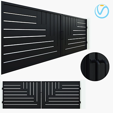 Vray Gate 01 - Modern Design 3D model image 1 