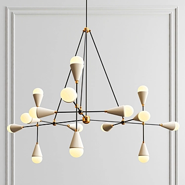 Elegant Brass Madison Chandelier 3D model image 1 