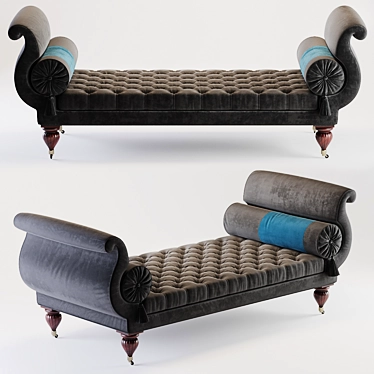 Elegant King William IV Daybed 3D model image 1 