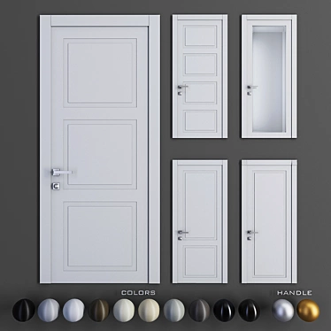 Neo-Classic Door Collection 3D model image 1 