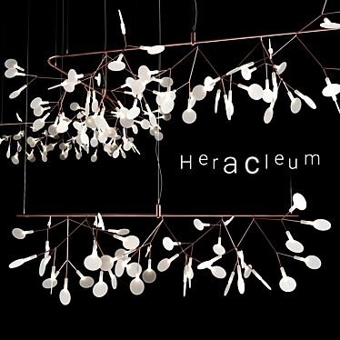 Copper Heracleum Endless Chandelier 3D model image 1 