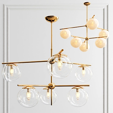 Sphere Stem 6-Light Chandelier