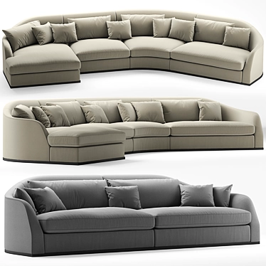 Modular Sofa Flexform ALFRED: Versatile Comfort 3D model image 1 