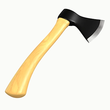 Wooden Handle Carpentry Axe 3D model image 1 