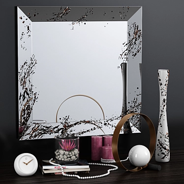 Modern Reflections Wall Mirror: Essenzia Art Deco 3D model image 1 