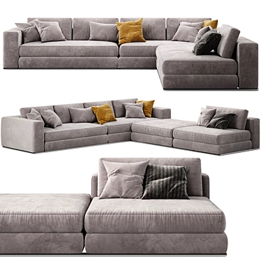 Sleek Minotti Hamilton Sofa 3D model image 1 