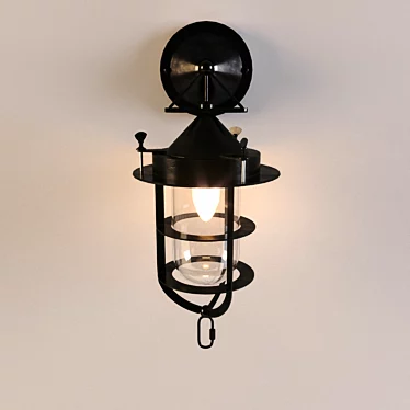 Industrial Glass Sconce: Loft Design 803 3D model image 1 