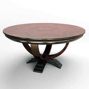  Stunning Petal Design Dinner Table - Oliver Collection 3D model image 1 