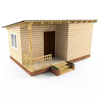 Cozy Terrace Cottage 3D model image 1 