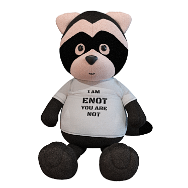 Fluffy Rascal: Raccoon Soft Toy 3D model image 1 