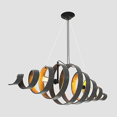 Retro Chic Pendant Lamp 3D model image 1 