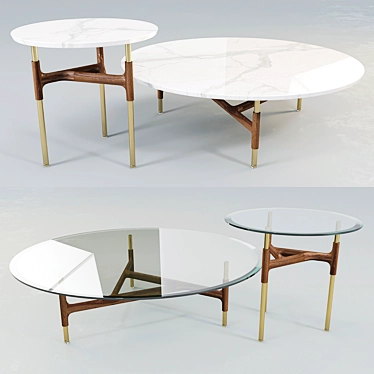 Elegant Porada Joint Coffee Table 3D model image 1 