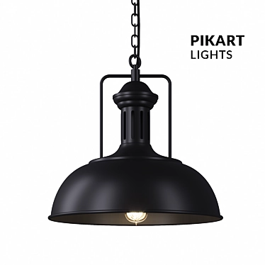 Modern Blacky Art Pendant Light 3D model image 1 