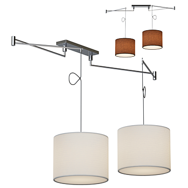 Stylish Newport Pendant Light 3D model image 1 