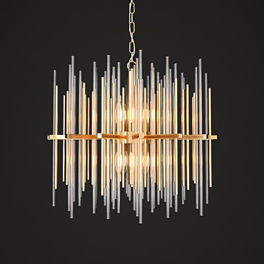 Elect Lampatron: Round Design Chandelier 3D model image 1 