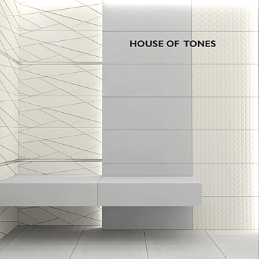 Tubadzin House of Tones: Textured Geometric Tiles 3D model image 1 