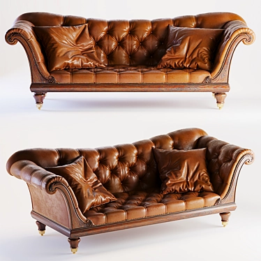 Chatsworth Victorian Sofa: Timeless Elegance 3D model image 1 