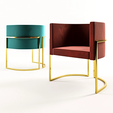 Modern Designer Chair: 2 Models, Premium Texture 3D model image 1 