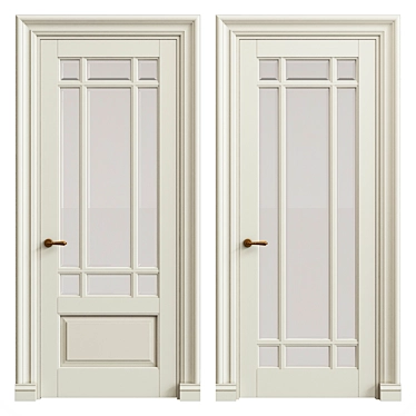 Elegant Classic Interior Doors 3D model image 1 