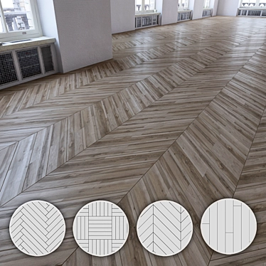 Versatile Laminate Flooring Kit: Realistic Texture and Easy Installation 3D model image 1 