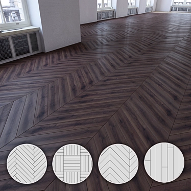 Versatile Laminate Floor Texture Set 3D model image 1 