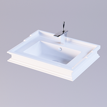 Title: Elegant Sanita Luxe Washbasin 3D model image 1 