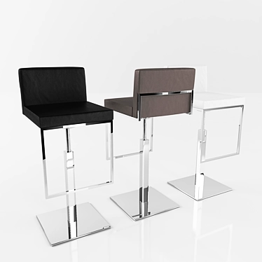 Sleek Even Plus Stool 3D model image 1 