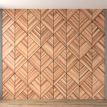 Title: Wooden Wall Panel 3D model image 1 