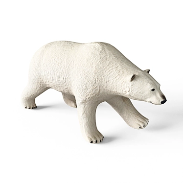 Arctic Wanderer Polar Bear Toy 3D model image 1 